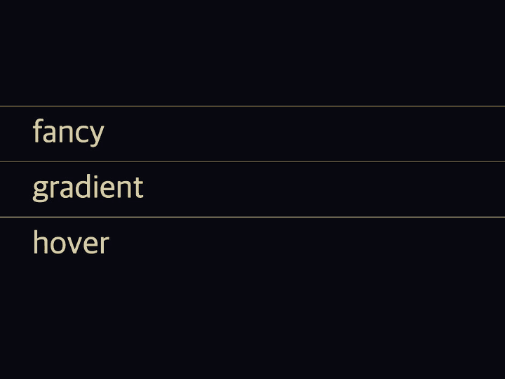 Fancy Gradient Hover Link 동작 미리보기