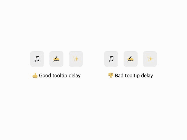 Tooltip Delays 동작 미리보기